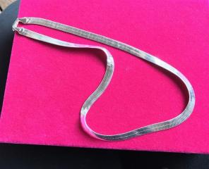 Solid SS Herringbone Flat Chain