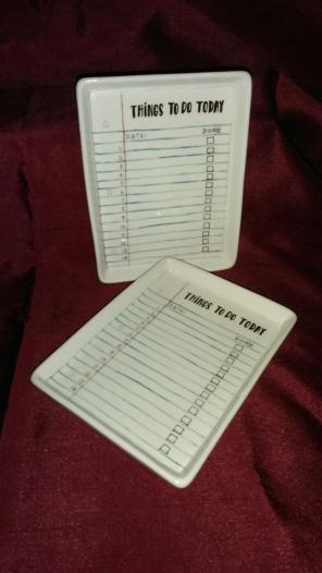 Rae Dunn office plates ..$10.00 each