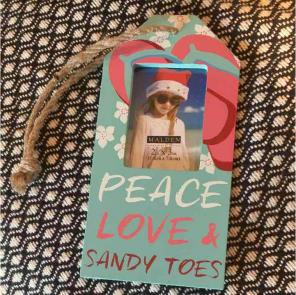 PEACE LOVE AND SANDY TOES PICTURE FRAME