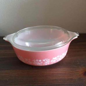 Pyrex Pink Gooseberry 471 Casserole