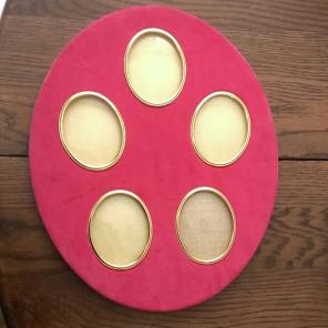Vintage Pink Velvet Picture Frame