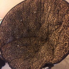 Leopard Print Moon Chair