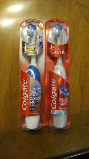 Colgate battery powered toothbrushes
