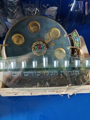 Menorah and Sedar Plate