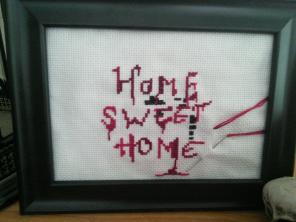 Horror Home Sweet Home Cross Stitch