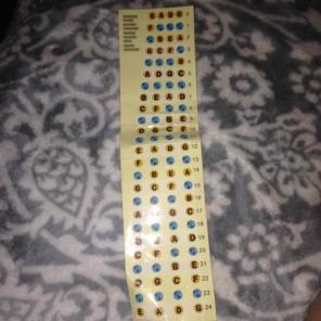 Bass fret note stickers