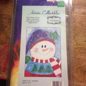 Snowman house flag