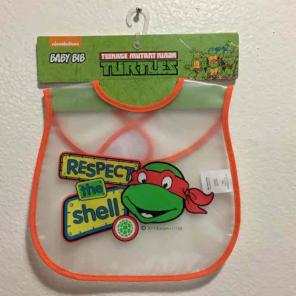 Teenage Mutant Ninja turtles plastic bib