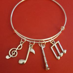 Clarinet Themed Charm Bracelet