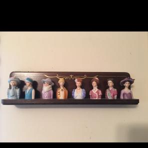 Avon collectible thimbles With Display