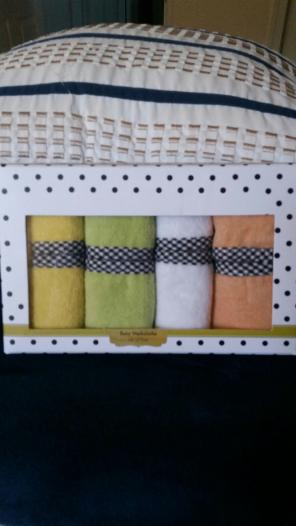 MACKENZIE CHILDS SET OF 4 BABY WASHCLOTH