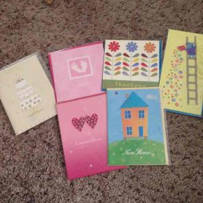 Set of 6 greeting cards