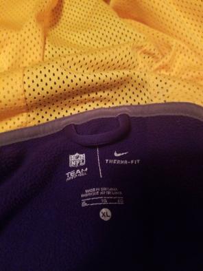 NFL Viking' s Nike Therma-Fit jacket