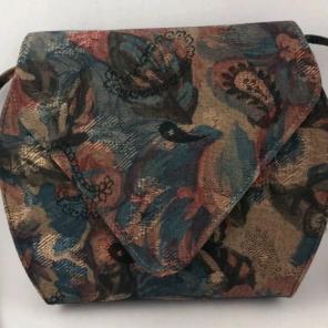 Paisley hard sided Crossbody purse