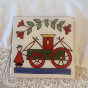 Vintage piece of tile Besheer Art tile