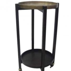 Gold and black bar cart