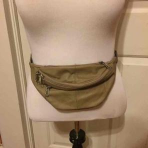 Unique Vintage Tan Leather Fanny Pack