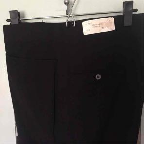 NEW, Blk Flat Front Dress Pant, 34