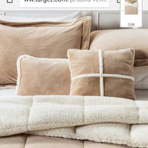 5PC VELVET W SHERPA KING COMFORTER SET