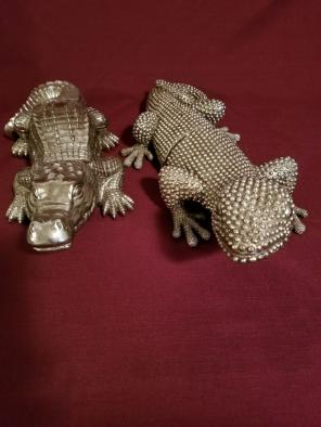 Silver Lizard and Crocodile Set