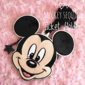 Disney Sequin Mickey Ticket Holder *used