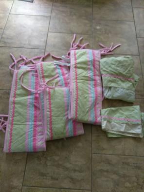 Baby bumber,crib skirt, valance bundle