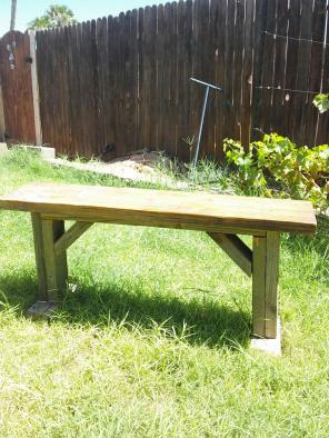 Wooden bench