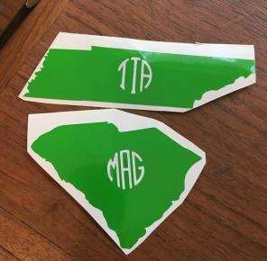 state monogram decal