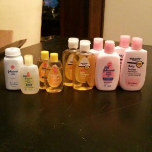 Travel size baby items