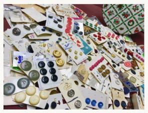 Huge Lot Of Carded Vintage Buttons