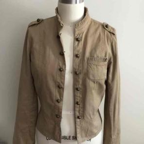 APT 9 Camel peplum military style jacket