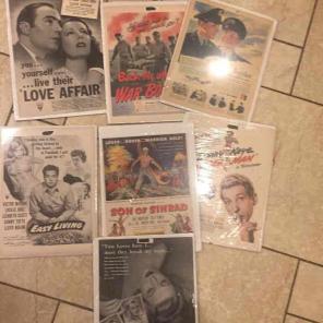Vintage newspaper articles.