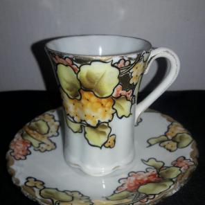 Vintage Hand painted tea cup and saucer