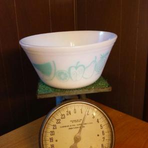 Federal Glass Fruit Mix Bowl Turquoise