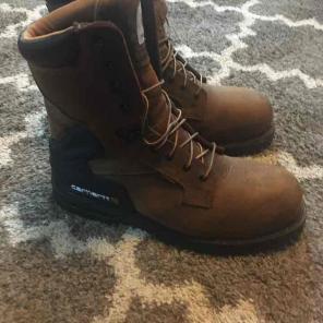 Carhartt size 13 men's steel toed boots