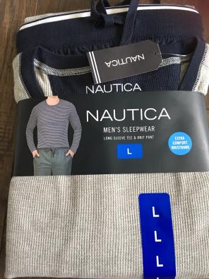 New Nautica Men Tee And Knit Pant Size L