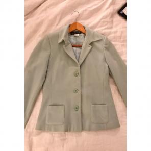 light blue wool-like blazer
