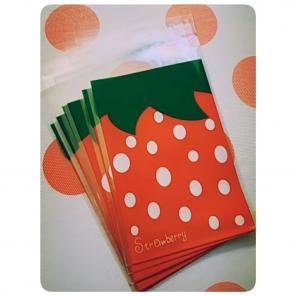 (25) RED STRAWBERRY Cello Bags