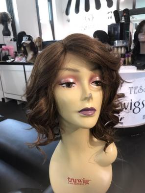 Wig Auburn Lacefront Curly Short New Wig