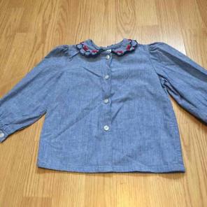 Embroidered collar blouse