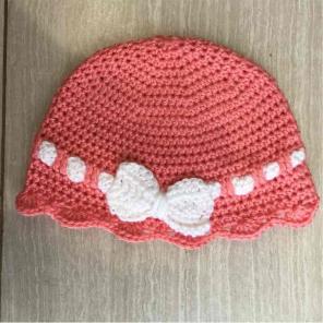 Child Faux Ribbon Crochet Hat