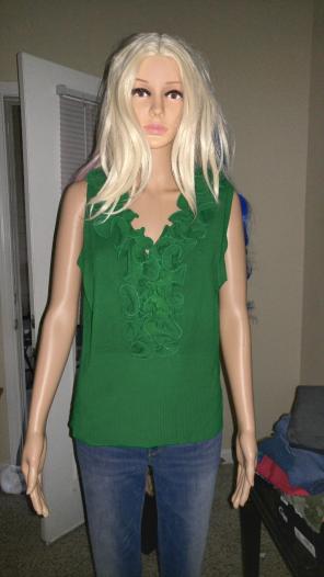 Green sweater tank