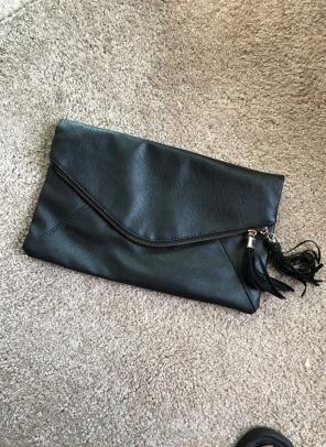 Accessorize Black Faux Leather Clutch