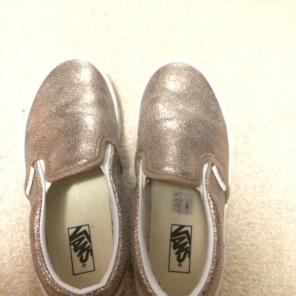 Sparkling Silver/Gold Vans Kids Girls