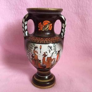 Vintage Handmade Handpainted Greek Vase