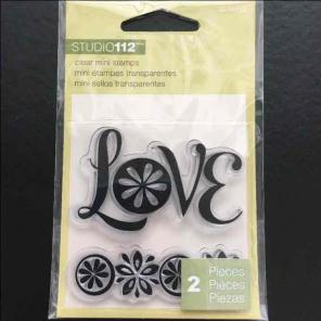 Love clear cling mini rubber stamps