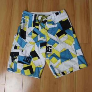D.C. Blue and yellow swim shorts