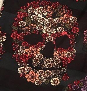 Lularoe OS BNWT Flower Skull