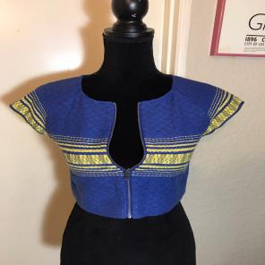 Alice+Olivia Zip Up Crop Top