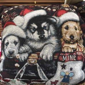 Adorable tapestry pillow